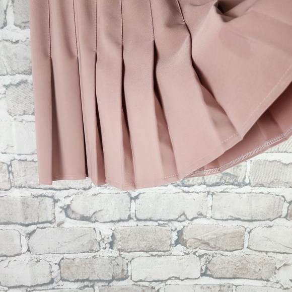 Nasty Gal Pleated Mini Skirt Ballet Pink Size 2 Flirty Coquette Clueless - Picture 4 of 9